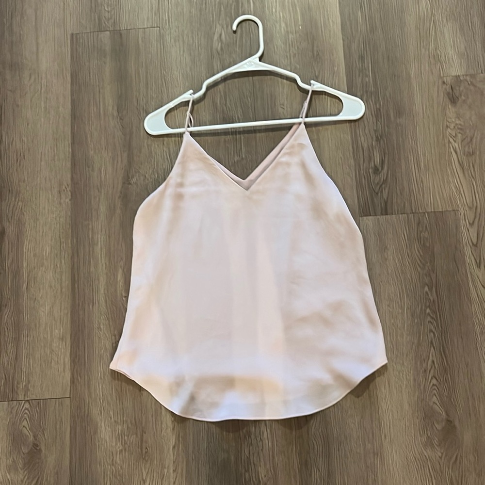 Express pink satin tank top- relaxed fit